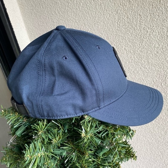 Coach Leather C Logo Varsity Baseball Hat Blue - Picture 4 of 10